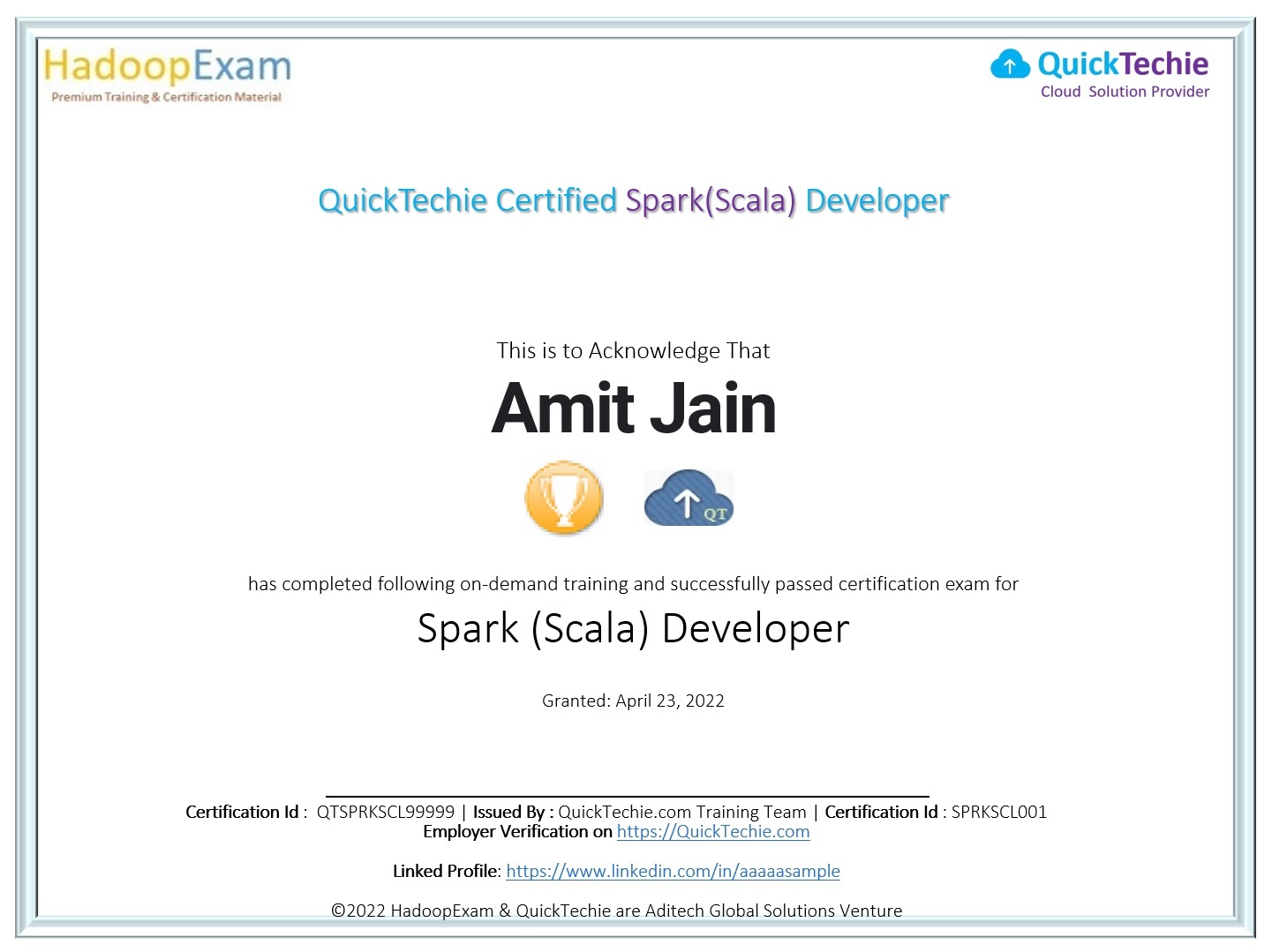 QuickTechie Certified Apache Spark (in Scala) Developer